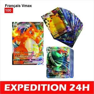 Cartes Pokémon Métal Or Argent Vmax GX - Pikachu & Dracaufeu