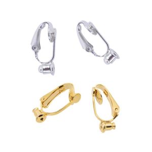 36pcs 6 couleurs laiton Stud À Clip on Earring Convertisseurs pour non-percé les oreilles