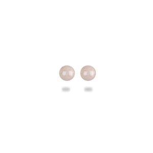Boucles D'oreilles Puces Quartz Rose 10mm Argent Massif 925 - Neuf Avec étiquettes (garanti)