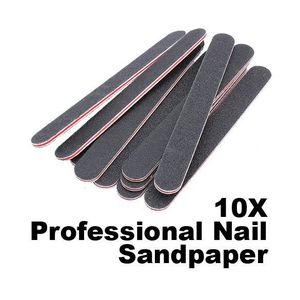 LIME A ONGLES 10PCS Sanding lime à ongles Nail Art Buffer Salon Glitter Outils Sandpaper