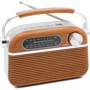 RADIO CD CASSETTE Radio Vintage USB et MP3 + Stations FM-AM-SW - Mot