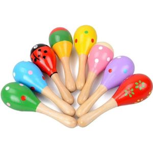 DOUDOU 2× Maracas Bois Jouet Instrument Musical-Ovale Ins