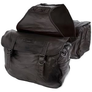 SAC DE TRANSPORT Sacoches Cavalieres Cuir 2 Pc. 2x20,5 lt. Moto ...