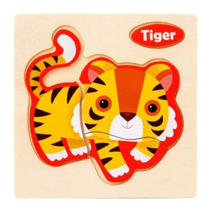 PUZZLE Tigre - Jouets D'intelligence 3d En Bois Pour Bébé