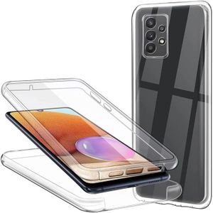 COQUE - BUMPER Coque Samsung Galaxy A32 4G protection à 360 degrés conçue avant en silicone TPU ultra fine transparente et arrière en PV