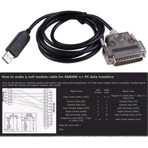 CÂBLE INFORMATIQUE Câble convertisseur USB vers DB25 RS232 - Modem nu