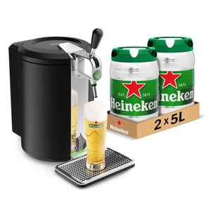 MACHINE A BIÈRE  Tireuse à bière Beertender KRUPS Compact VB450E10 et 2 fûts Heineken blonde