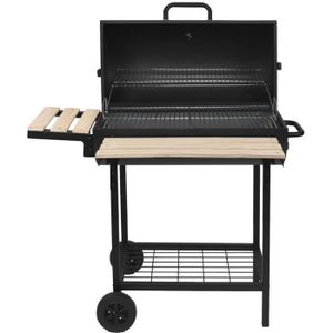 BARBECUE Barbecue à charbon 76x33.5cm avec chariot - ROBBY 