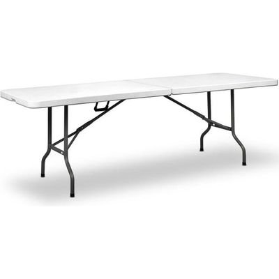 Table de jardin pliable 75,5 x 4,5 x 33-76cm en blanc cassé - Mr