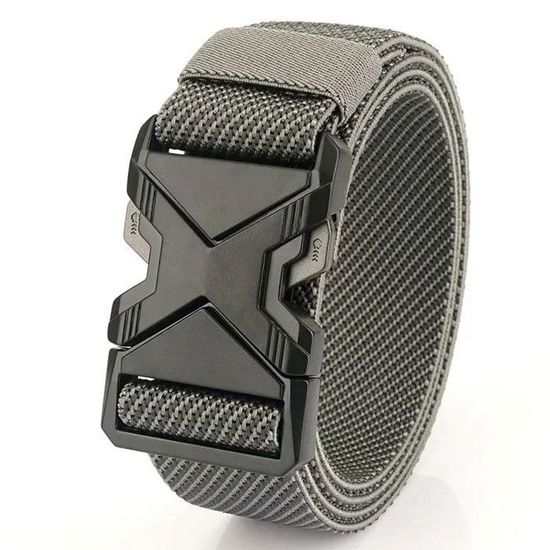 Ceinture Tactique Militaire/pompier En Nylon - Boucle Métal Dégagement Rapide - Réglable 135 Cm - Homme/Femme
