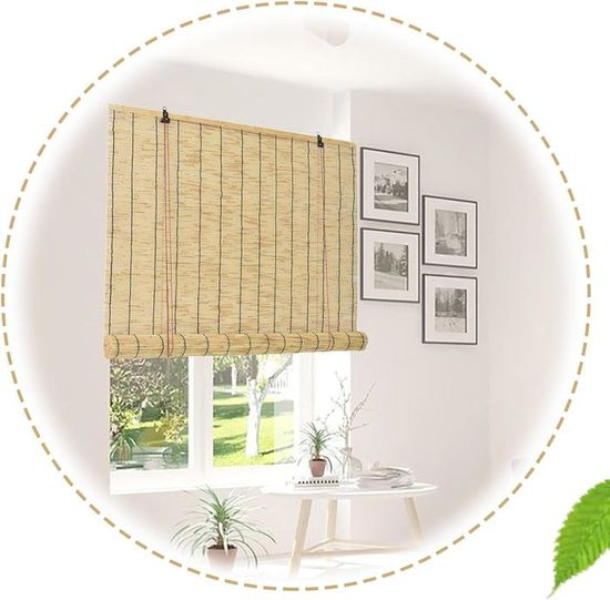 Store Enrouleur En Bambou, Vintage, Décoratif, Naturel, Respirant