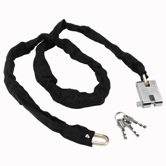 Cadenas Flexible Antivol Pour Vélo, Moto, Trottinette - Câble Acier Renforcé Avec Serrure - 6