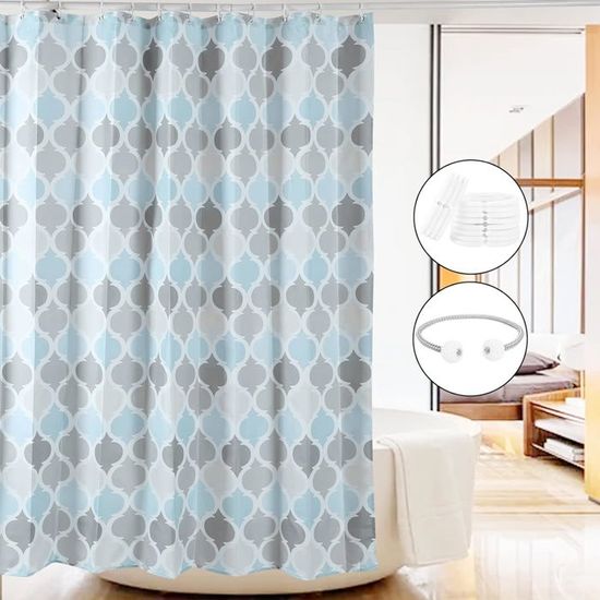 Rideau Douche Effet Marbre Rideau De Douche Bleu Turquoise Or Rideau De