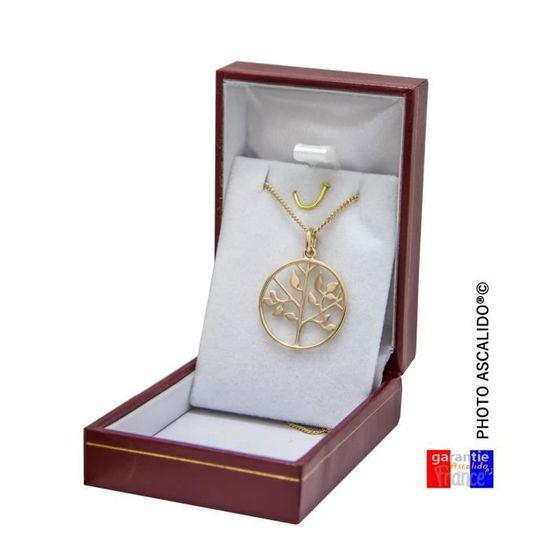 Collier Pendentif ITALIE En Plaqué Or - Avec Chaîne Et Coffret, Prêt à Offrir