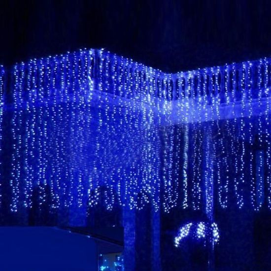 14€02 sur Guirlande lumineuse 3x3m 300LED étanche LED fenêtre rideau lampe  pour décor Noël - Luminaires extérieur - Achat & prix