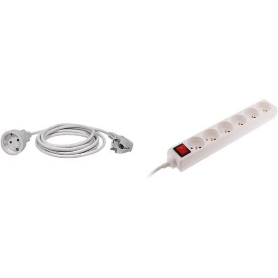 Rallonge Électrique Garza 5 M – 2300 W, Protection Enfant, IP20 – Pour Usage Intérieur, Compacte Et Sûre