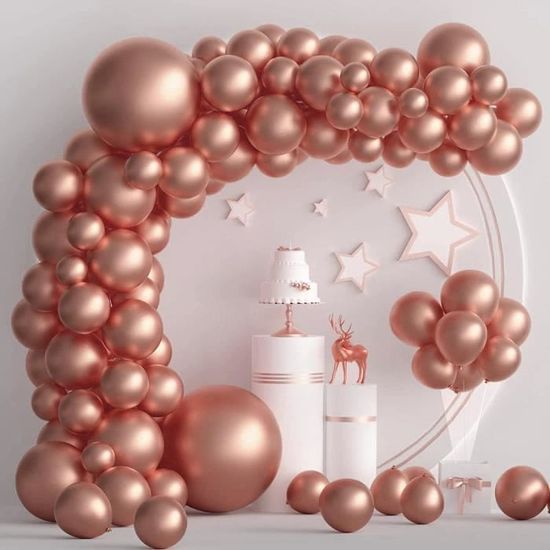 Ballons d'anniversaire en or rose argenté, décorations de fête, clair,  numéro 25, 26, 27, 28, 29, lot de 6 pièces - AliExpress