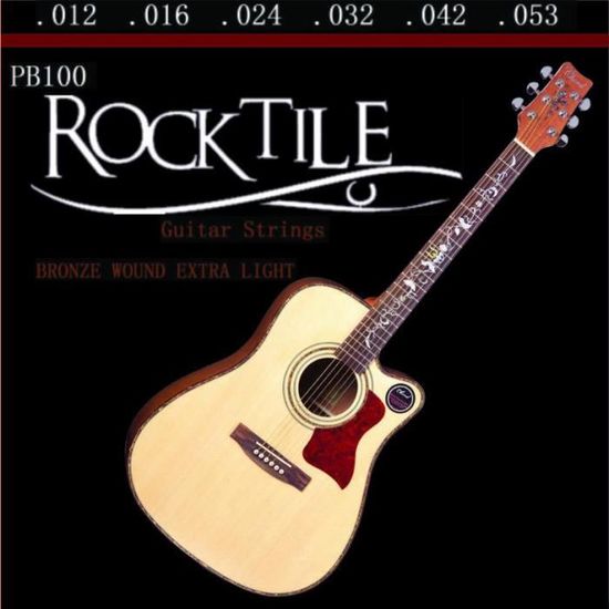 Rocktile Cordes de Guitare Folk Light Paquet de 10 - Cdiscount