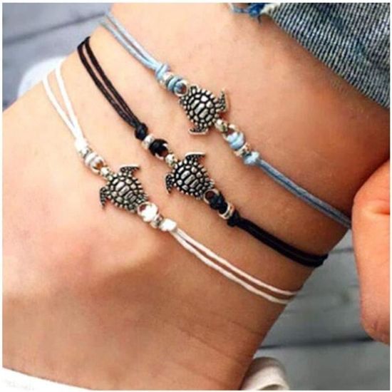 Bracelet De Cheville Réglable Pour Femme - Conque Dorée En Alliage - Taille Unique 25 Cm - Bijou Détail Unique - 7