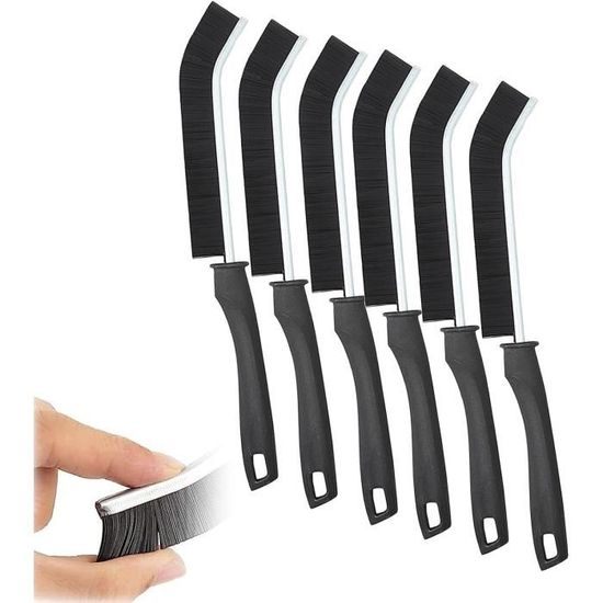Lot De 3 Brosses De Nettoyage Interstices DECARETA - Poils Durs, Pour Joints Carrelage/Crevasses, 12x14.5x27cm