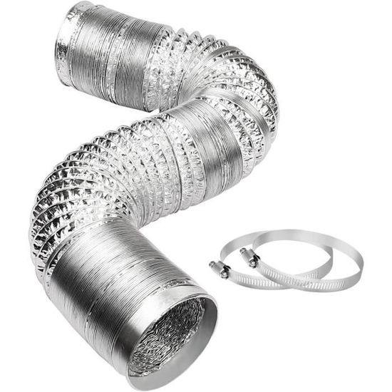 Tuyau D'aération Flexible PVC Blanc 102 Mm X 4 M - Pour Sèche-linge, Extracteur D'air, Climatiseur - Conception Universelle