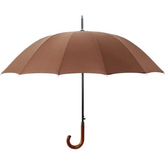 Parapluie Automatique Jaune Varotto & Co - Manche En Bois, Diamètre 105 Cm, Hauteur 89 Cm | Ouverture Automatique, Toile Polyester