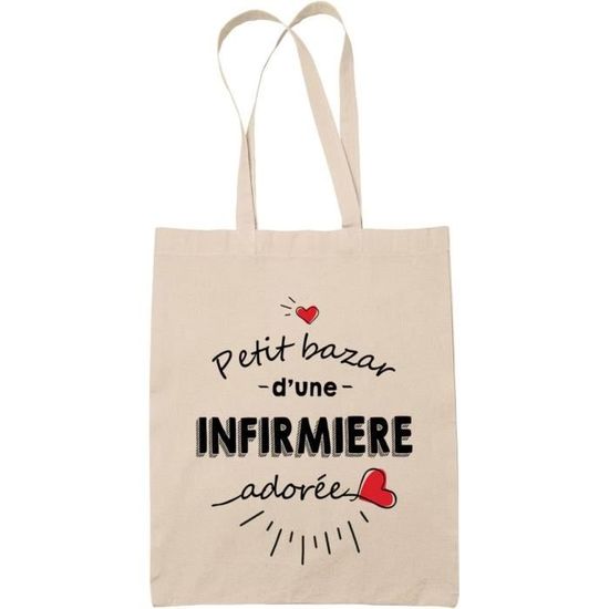 Sac Fourre-tout Fait Main Infirmière – Imprimé Garfield Et Minnie – Rouge