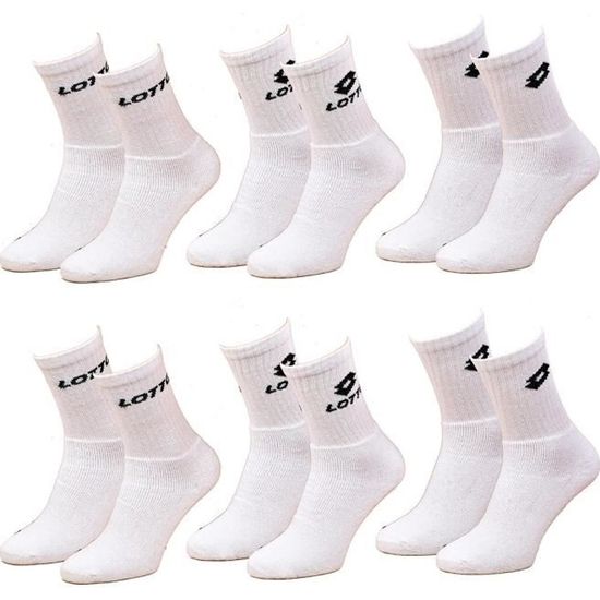 LOTTO - Pack de 3 chaussettes - blanche Couleur Blanc Pointures 43-46