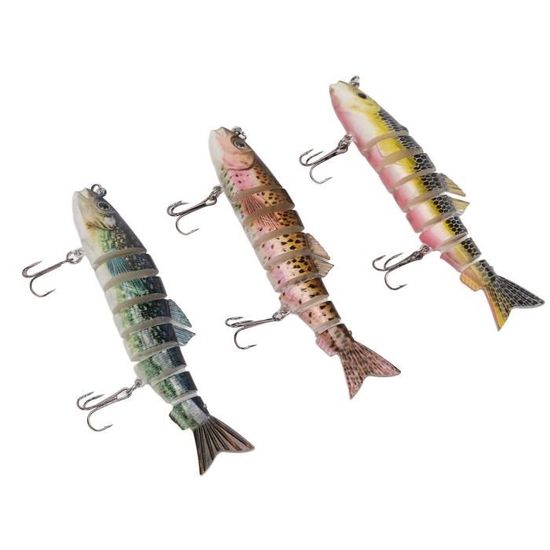 Lot 8 Leurres De Pêche HENGJIA – Poppers Oscillants – 13 Cm / 43 G – Multi-espèces