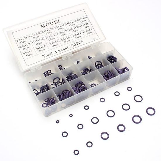 AUTOUTLET Joints Toriques 270PCS Kit 18 Taille Joints de Rechange Hydraulique Climatisation Bonne Étanchéité sur Des Raccords d'arrosage pour Porte Fenêtre Electroménagers Roulement Pompe Vert