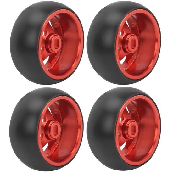 RCAWD Lot de 4 roues de dérive RC 1/28 en alliage pour Wltoys K969 K989 P929 Kyosho Rallye 1/28 (jaune