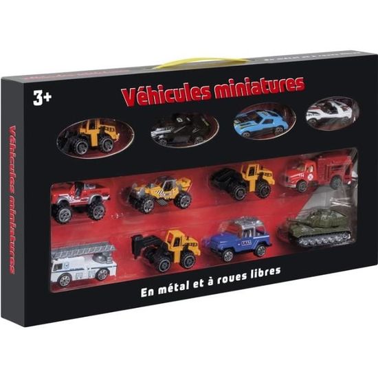 Lot De 12 Voitures Miniatures à Friction LONZIKP - Métal Et Plastique, Pour Enfants 3 Ans Et Plus