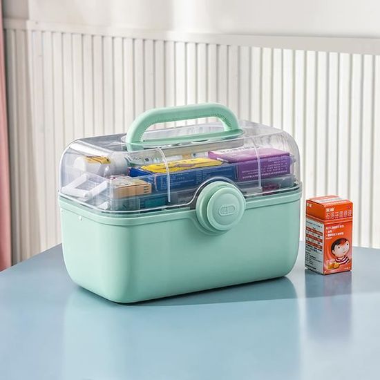 Boîte Rangement Médicaments 3 Couches Empilable - étui Organisateur Pratique Pour Maison, Voyage