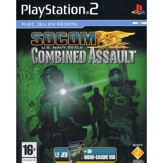 Socom Combined Assault + Casque / Jeu Console Ps2