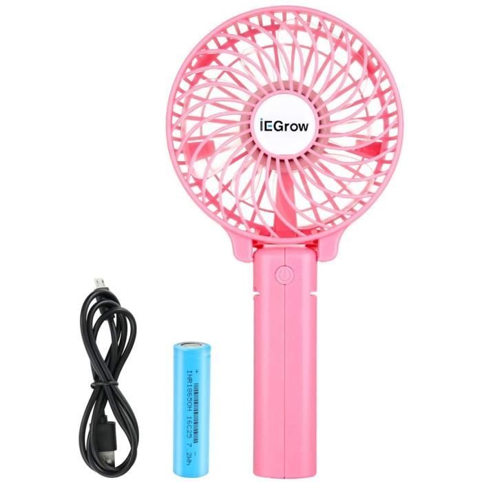 Mini Ventilateur, Ventilateur Tenu Dans La Main Portatif Pliable Réglable Mignon À Faible Bruit