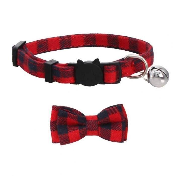 Collier Pour Chat Nœud Papillon Colliers Chaton Collier Mignon Avec Classique A Carreaux Rouge Iscdav False Price 8 23 Price Cdiscount