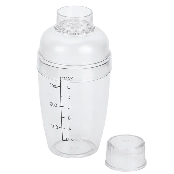 Shaker De Boisson Transparent 500ml - Résine PC Alimentaire Avec Échelle Pour Bar Et Maison