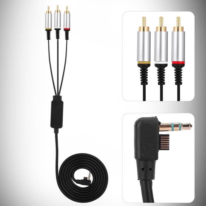 1.5 m composant ABS TV plomb câble AV Câble audio vidéo Câble AV pour PSP 1000 2000 3000 -OHL