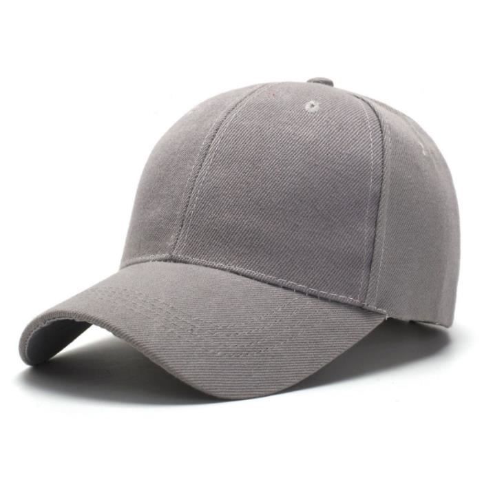 CASQUETTE Mixte - Baseball de couleur unie de style simple - Gris XC™