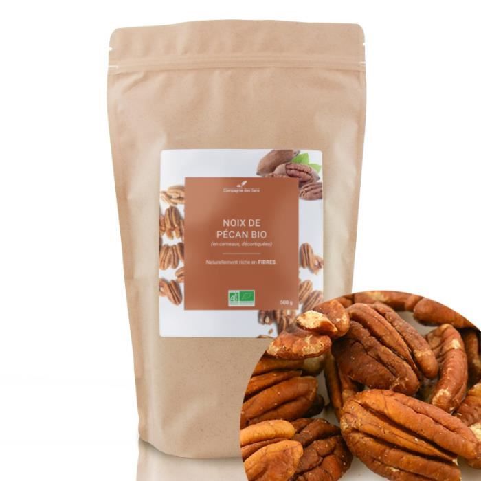Noix de Pécan décortiquées BIO - Fruits à coques en vrac - 500g