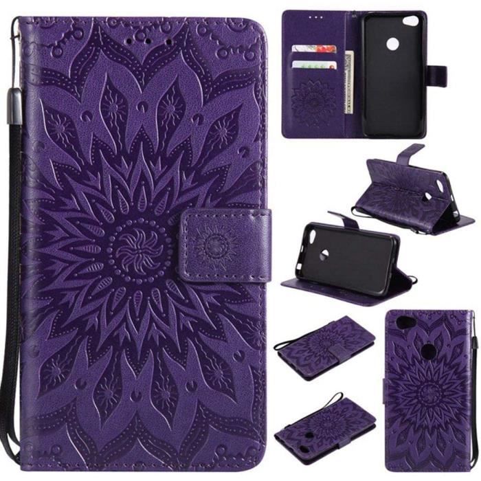 Xiaomi Redmi Note 5 Pro/Redmi Note5 Coque, Etui Portefeuille Ultra-Fin en Cuir PU, Boucle magnétique, Conception de Fente CarND