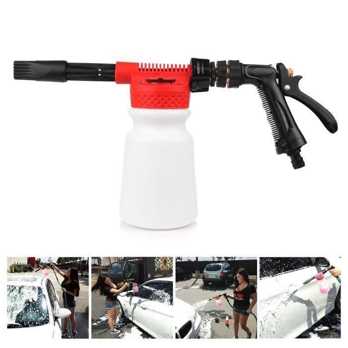 Lavage de voiture Neige Foam Gun, Foam Car Washer, Pistolet a mousse Pulvérisateur Lance 900ML Pour Voiture & Jardin Nettoyage