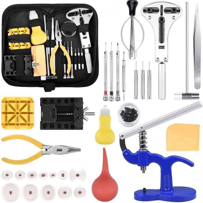 Kit De Réparation De Montres, Outils De Remplacement De Batterie Pour Montre Outils Horlogerie Jeu D'outils Pour La Plupart Des