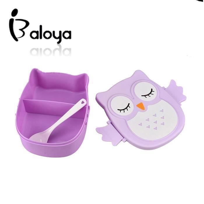 Boîte à Repas avec 2 compartiment pour enfants forme de hibou