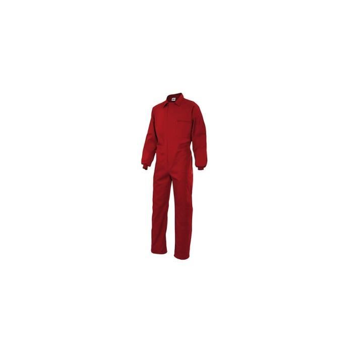Combinaison bleu de travail modèle Italien 65% polyester 35% coton 190 gr/m2 - Rouge - 214 - Velilla 48