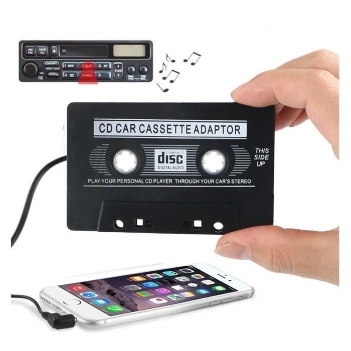 Adaptateur Cassette pour Lecteurs ou Autoradios (couleur noir)