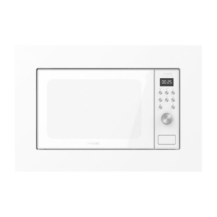 Cecotec Micro-ondes Encastrable Numérique GrandHeat 2000 Built-In White. 700W, 20L de Capacité, Gril avec 900W, 9 Fonctions, Blanc