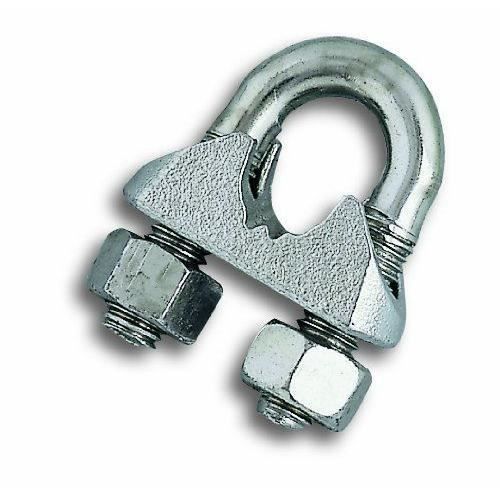 Chapuis Lot de 2 Serre-câbles étrier acier zingue pour Câble D 8 mm - VSC3