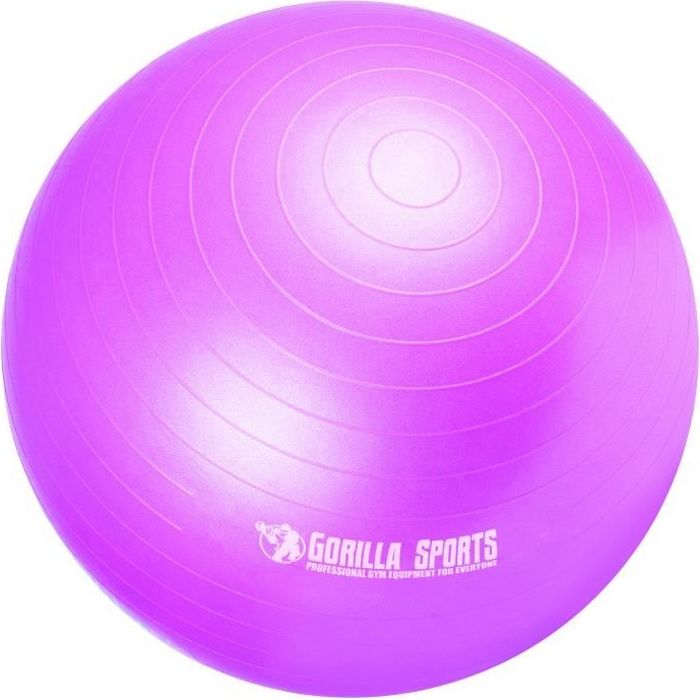 Ballon de gymnastique vert mat + pompe - 55 cm - ballon d'assise avec système anti-éclatement jusqu'à 500 kg de charge