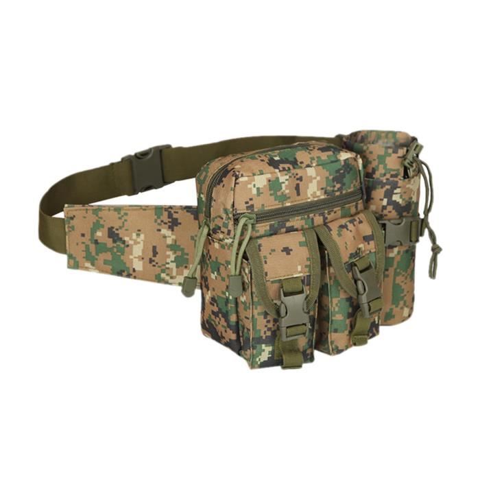 En plein air Hommes Taille Pack Sac Randonnée Bouteille D'eau Poche Étanche Sport Chasse Marche Escalade Alpinisme armée verte